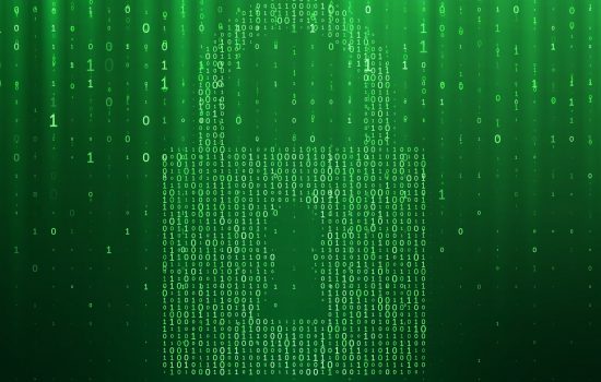 Cyber security access lock on binary matrix green background. Vector internet online data protection or information privacy hacker attack protection Cyber security access lock on binary matrix green background. Vector internet online data protection or information privacy hacker attack protection